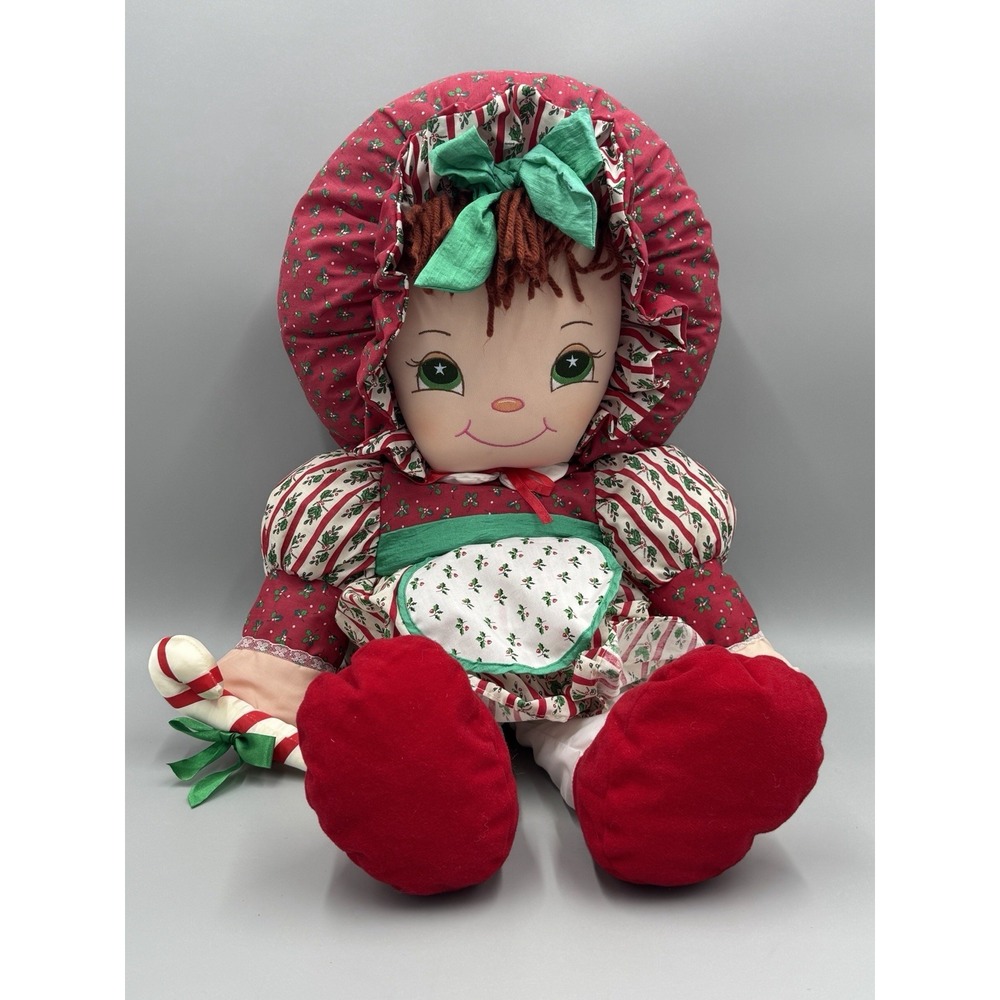 Vintage 1994 Holly Mine Plush Doll 24 Inch Christmas Ragdoll